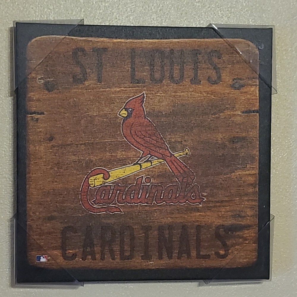 St. Louis Cardinals Wall Art Canvas Logo  Base/Plate Design